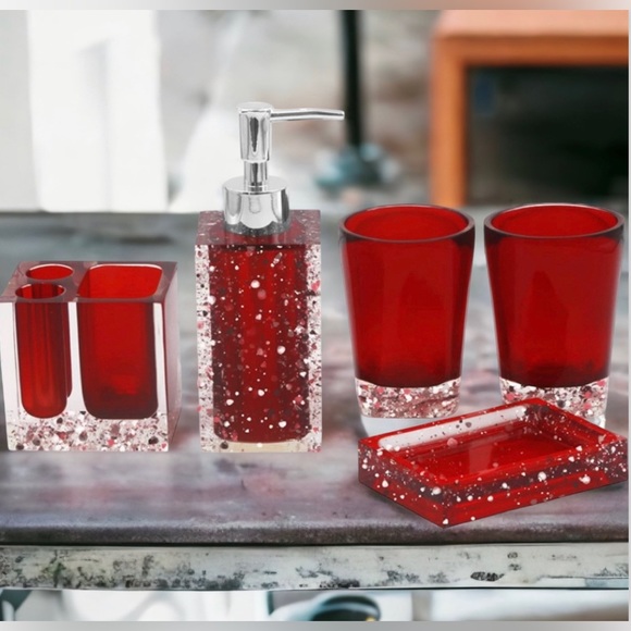 LUANT Bath Nwt 5 Piece Resin Bathroom Accessories Set Poshmark